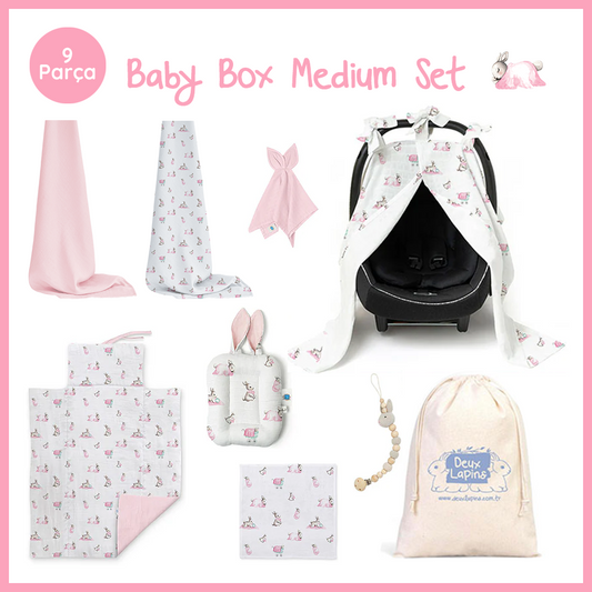 Baby Box Medium - Bébé Lapin Rose