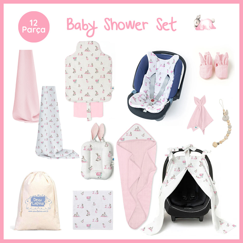 Baby Shower Set - Bébé Lapin Rose