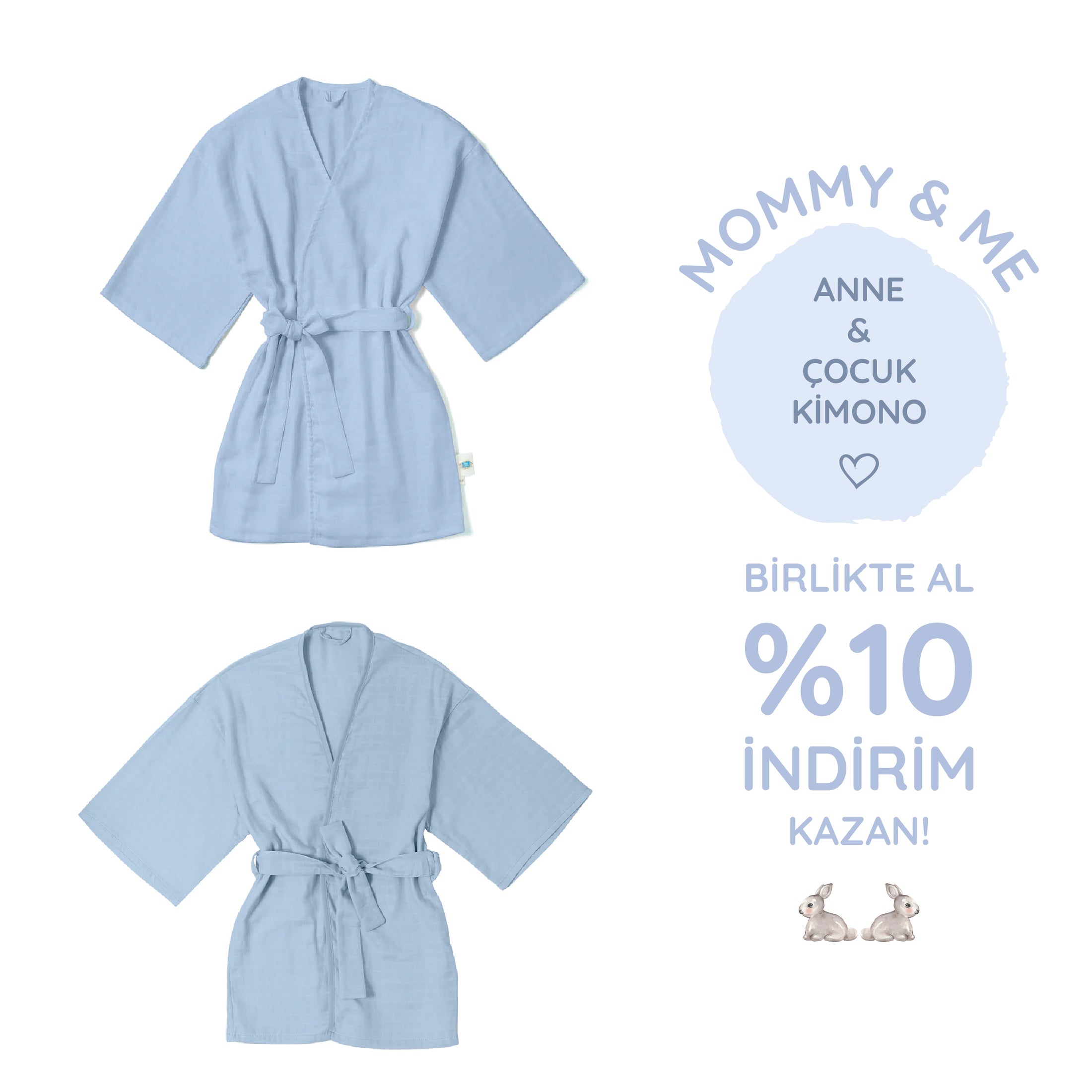 Kimono Kadın Sabahlık - Endless Blue