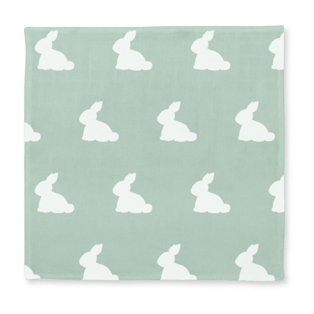 Müslin Bebek Ağız Bezi Paketi – Mono Lapin Matcha Green & Endless Blue 10`lu